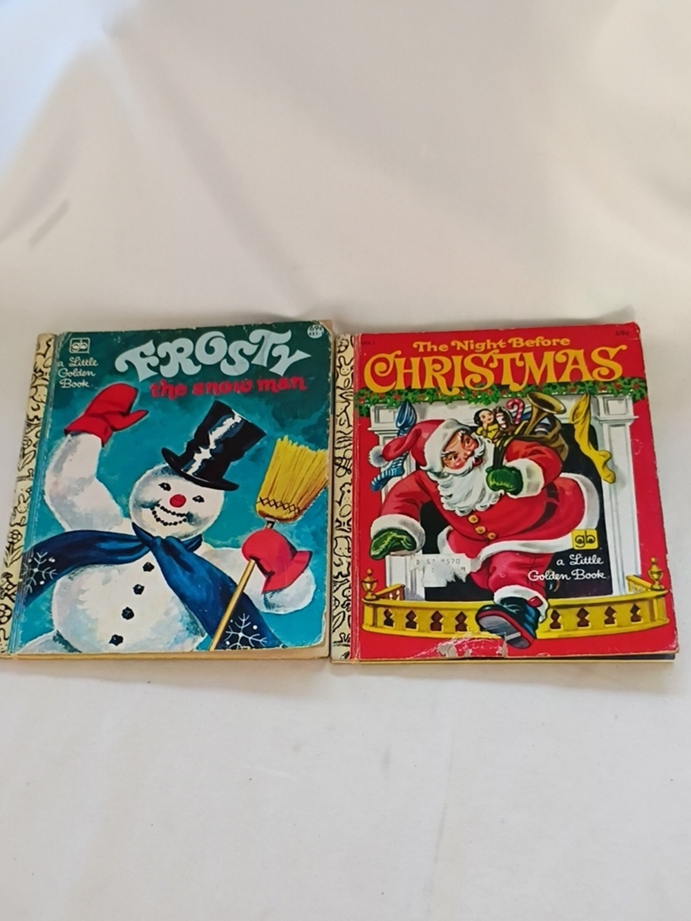 Vintage 1980s A Little Golden Book The Night Before Christmas And Frosty Set